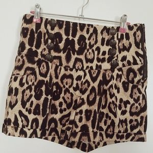 Pin Up High Waisted Leopard Shorts